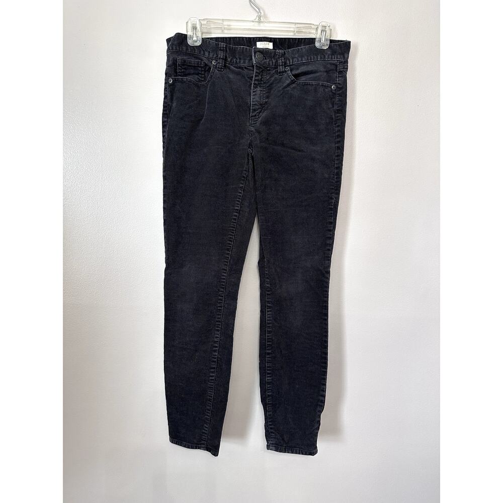 J. Crew Black Straight Leg Corduroy Pants. Slim fit with stretch.
